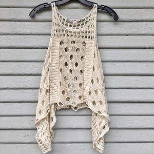 Chelsea & Violet cream sweater blouse